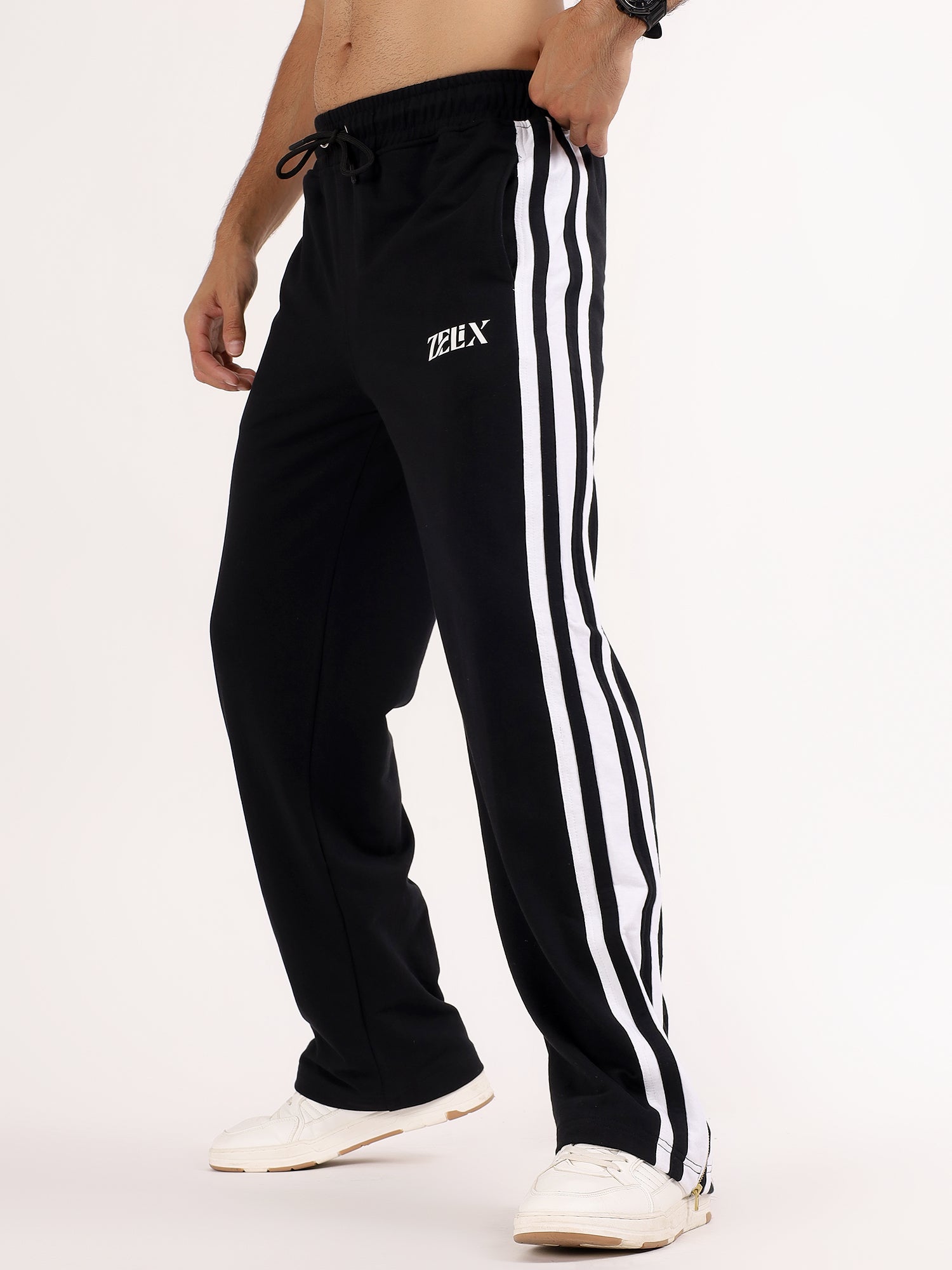 Classic Heather Jogger Black White