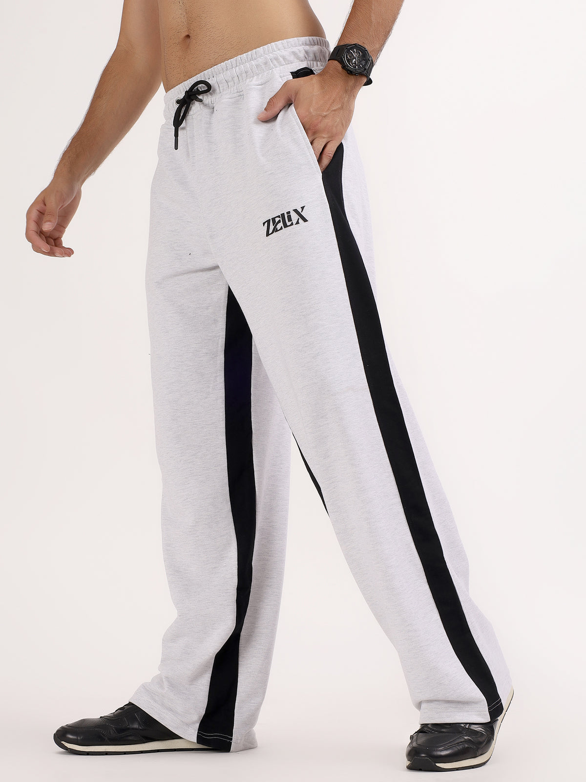 Panda Baggy Jogger Melange Grey Black
