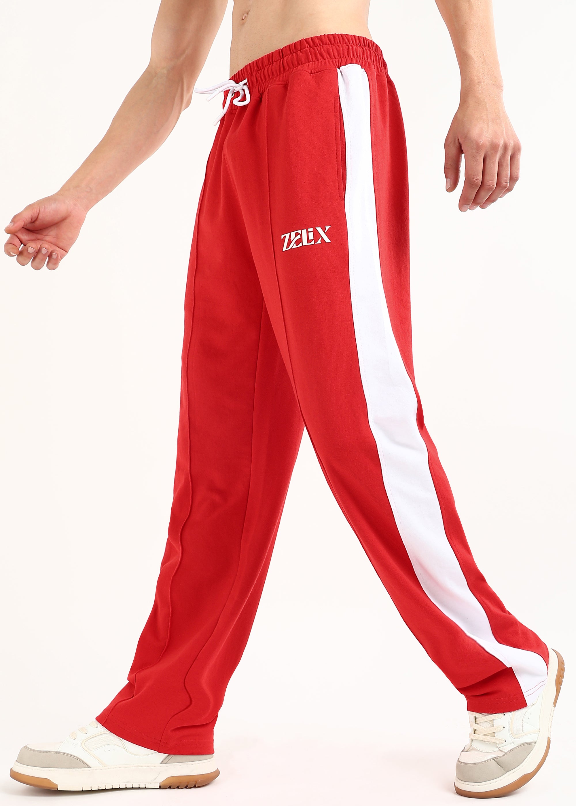 Vortex Side Seam Jogger Red White