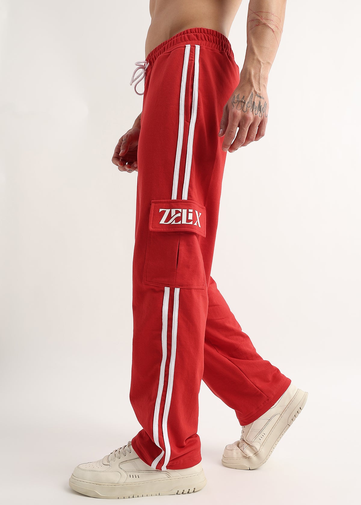 Scarlet Stride 5 Pocket Jogger Red White
