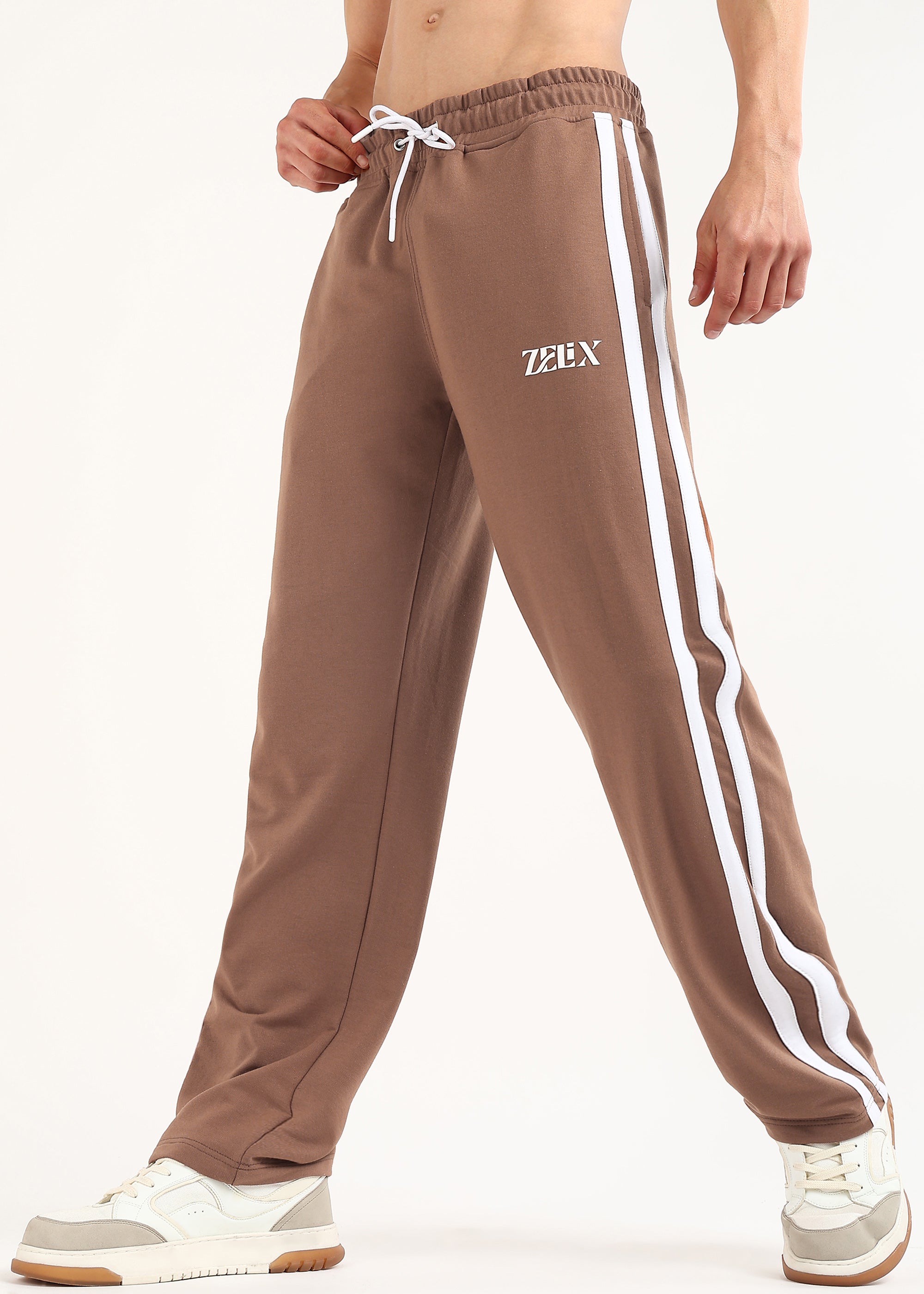 Vector Stripe Jogger Brown White