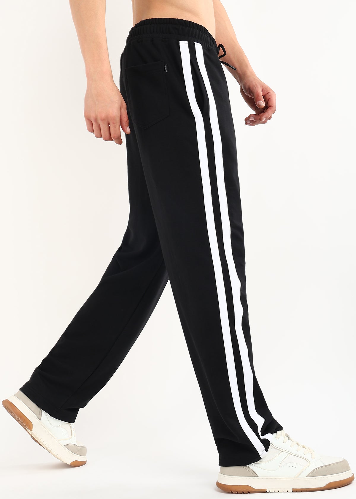 Titan Stripe Jogger Black White