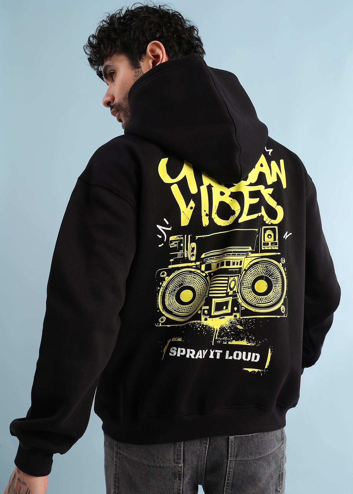 Urban Street Beat Fleece Hoodie Black