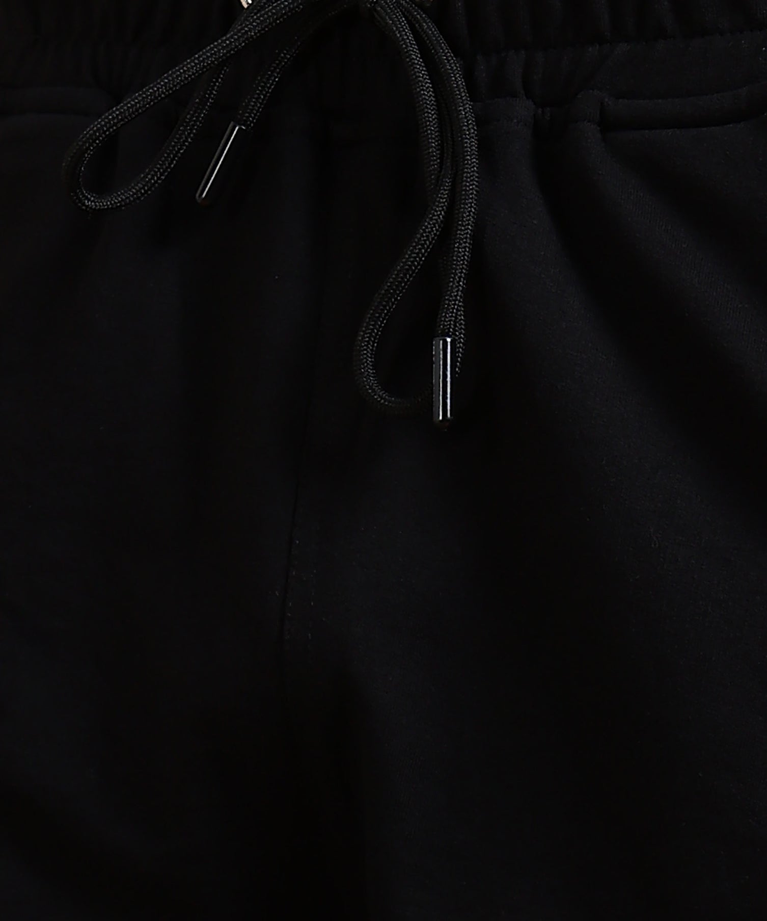 Athletic black joggers with multicolor side stripes