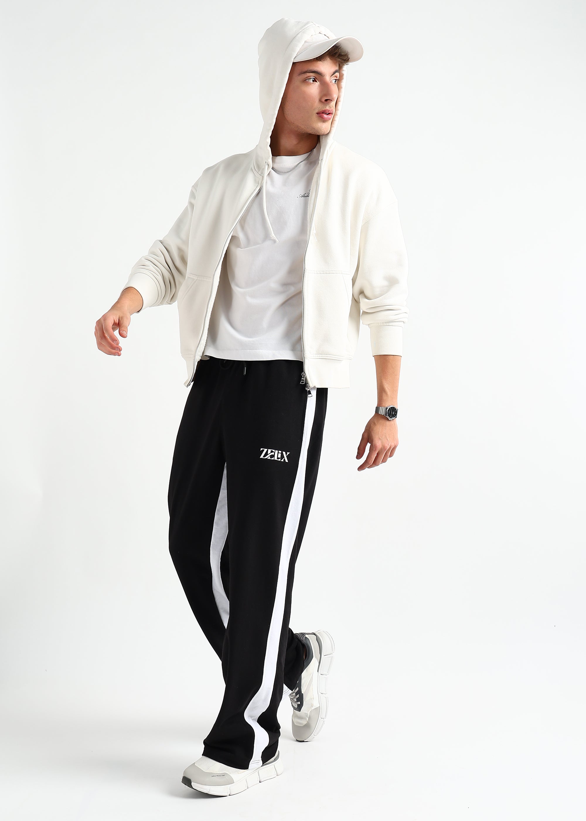 Static Baggy Jogger Black White